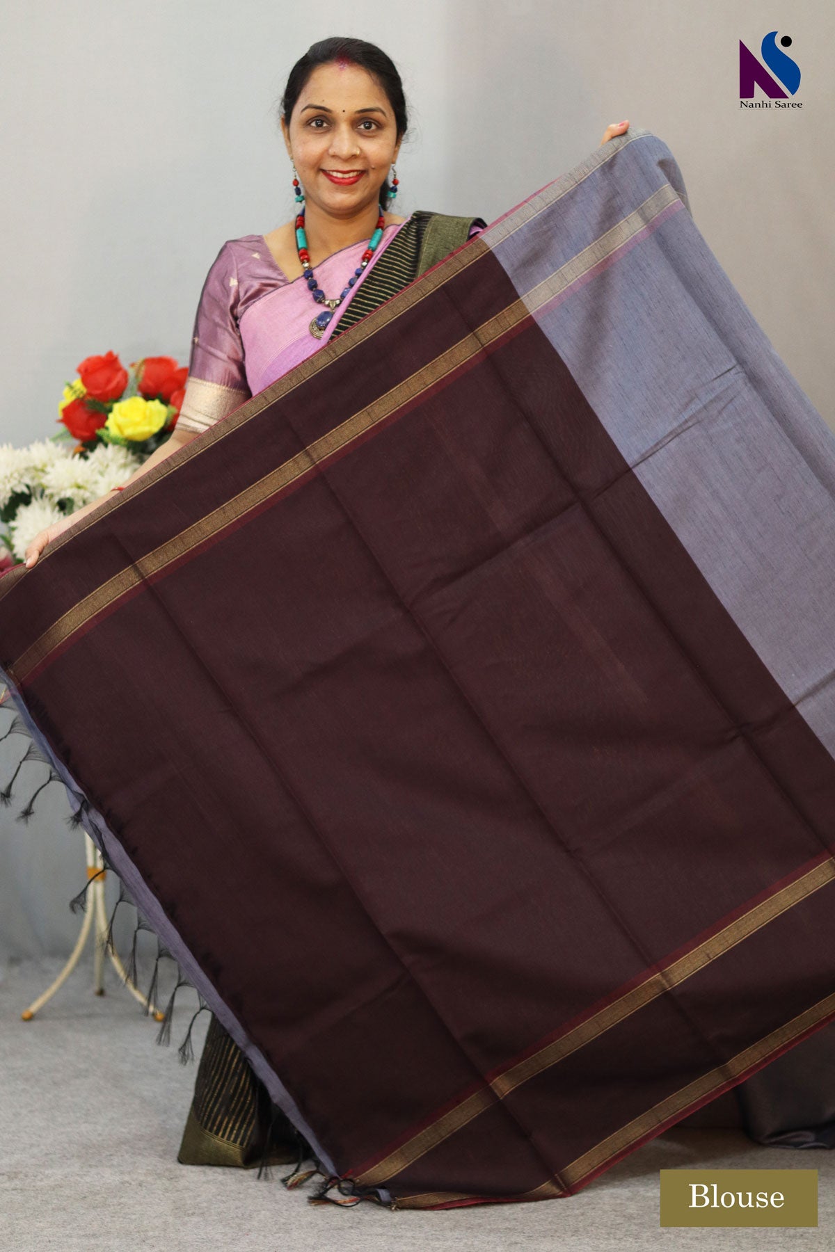 Premium Flema Silk Handloom Saree with Beautiful Color Combination