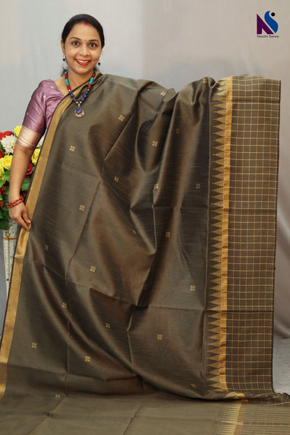Pure natural shade blended with timeless handloom artistry saree