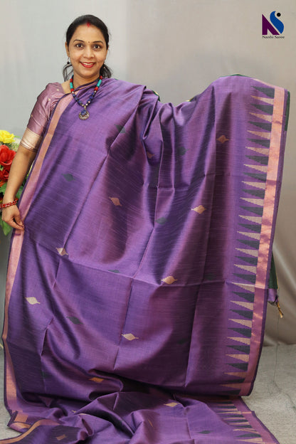 vibrant purple handloom creation blending heritage with modern style