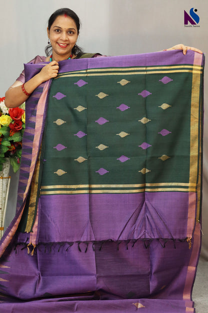 vibrant purple handloom creation blending heritage with modern style