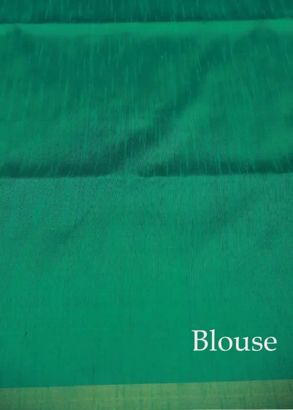 Elegant Burgundy colour Saree with Beautiful Aqua Mint colour Pallu"Art Silk" - Image 3