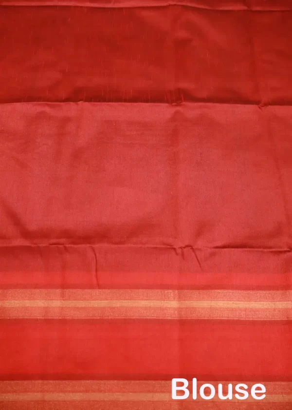 "Elegant light blue hand-woven saree, crafted with fine artistry." - Image 4