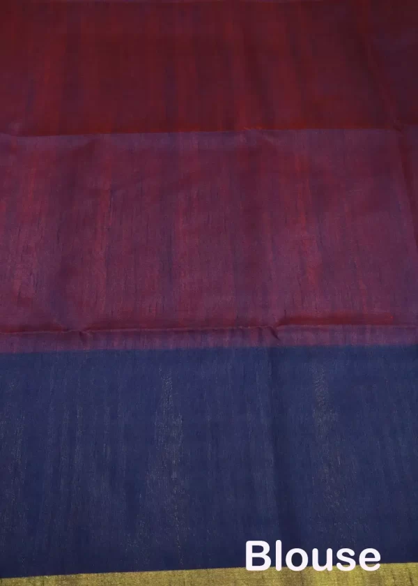 Light pink hand-woven saree, a perfect mix of grace and tradition." - Image 4