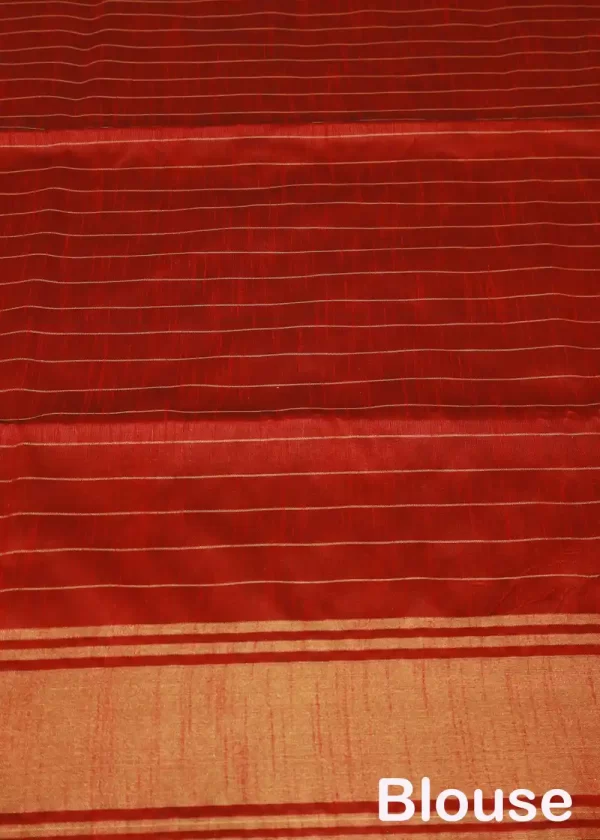 "Hand-woven saree, crafted with elegance in grey." - Image 4