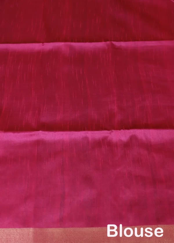 "Handcrafted saree, exuding timeless elegance in turquoise." - Image 4