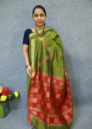 Mehendi Shade Art Silk Saree | Rich Look, Soft Feel