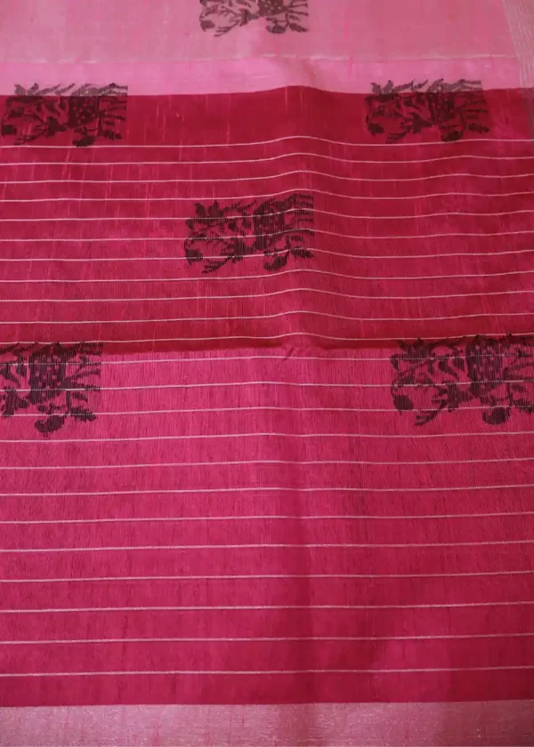 Elegant Dark Grey Saree | Handwoven Art Silk Beauty - Image 3