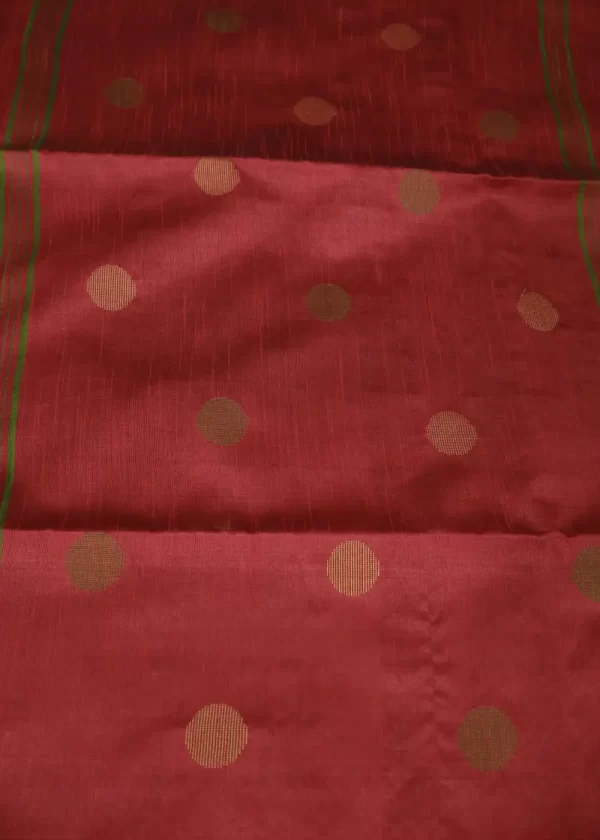 Elegant Mehendi Green Saree | Handwoven Ethnic Grace - Image 3