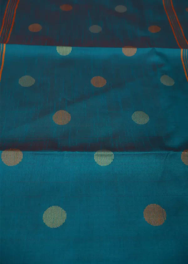 Orange Handwoven Art Silk Saree | Bold Ethnic Statement - Image 3