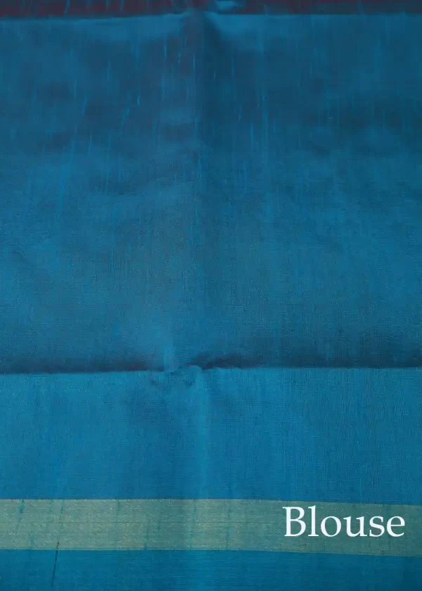 Traditional Wine Red Saree | Handwoven Art Silk Grace - Image 4