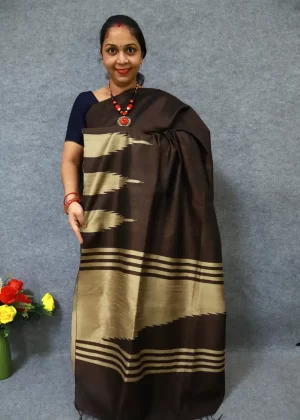 Dark Coffee Colour Art Silk Saree | Timeless Graceful Look
